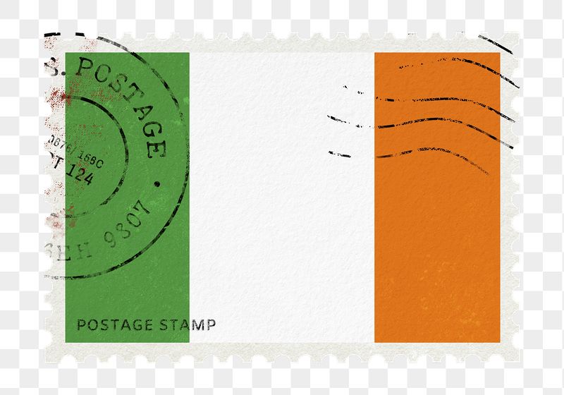 Ireland flag png post stamp | Free PNG - rawpixel