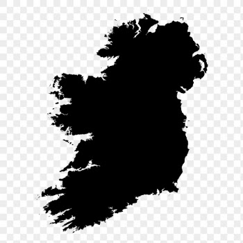 Ireland map png silhouette clipart, | Free PNG - rawpixel