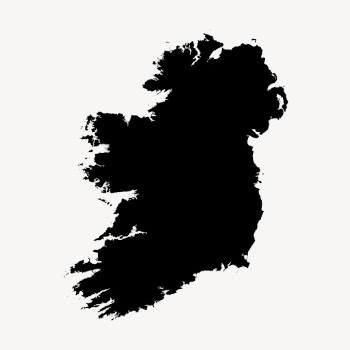 Ireland map silhouette collage element, | Free PSD - rawpixel