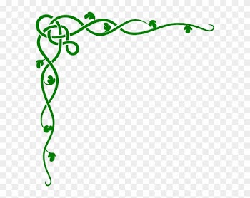 Irish Border Clipart - Green Celtic Border