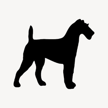 Irish Terrier dog silhouette clipart, | Free Vector - rawpixel