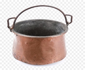 Iron Bucket - Retro brass iron bucket 