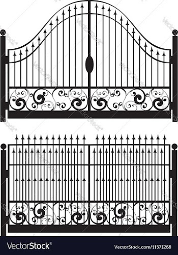 Iron Gate Silhouette2 vector image