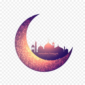 Islam Mosque Muslim Moon Ramadan - Creative moon and glowing mosque 