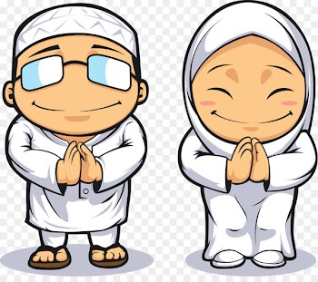 Islam Muslim Royalty-free Clip art - Cartoon Muslim prayer male and female vector 