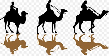 Islam Ramadan Mosque Eid Mubarak Eid al-Fitr - Vector camel silhouette 