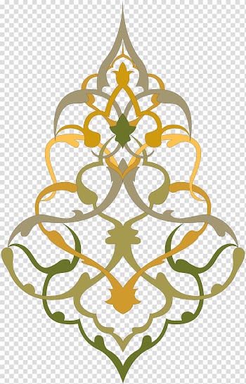 Islamic art Ornament Islamic geometric patterns, islamic, brown and green floral transparent background PNG clipart