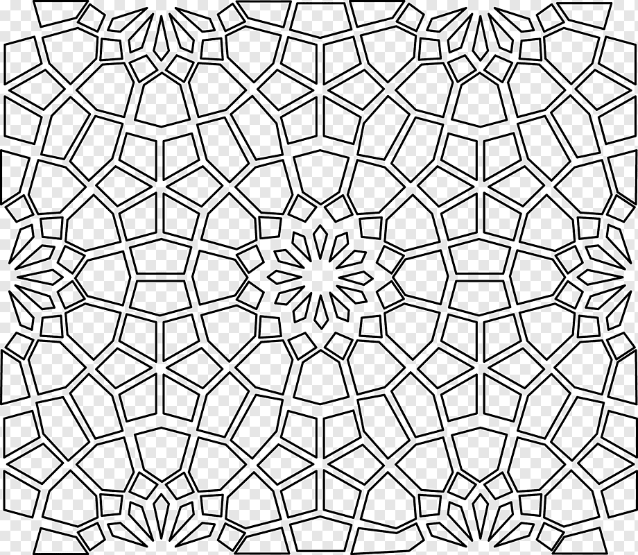 Islamic geometric patterns Islamic architecture Islamic art Pattern, islamic, symmetry, monochrome, religion png