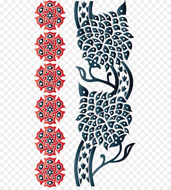 Islamic geometric patterns Visual design elements and principles - Islamic features border decoration 