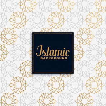Islamic golden pattern  background Free Vector