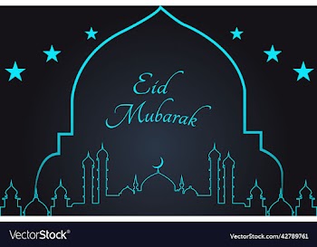 islamic greeting eid mubarak card design