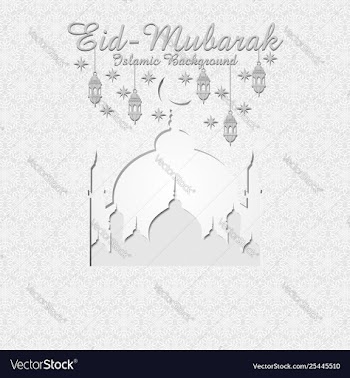 Islamic theme greeting cards white vector image