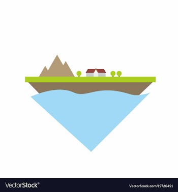 Island dream house flat vector image