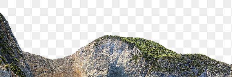 Island mountain png border, nature | Free PNG - rawpixel