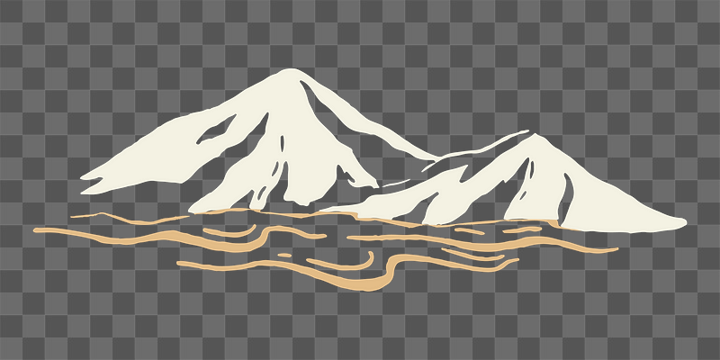 Island mountain png sticker, transparent | Free PNG Illustration - rawpixel