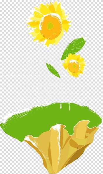 Island Watercolor painting Green , Green floating island transparent background PNG clipart