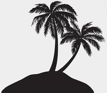 Island with Palm Trees Silhouette PNG Clip Art Image | Gallery ...