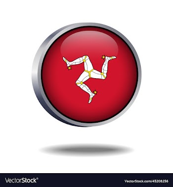 isle of man flag button