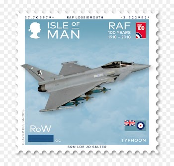 Isle of Man Post Office Royal Air Force Postage Stamps BAE Systems Hawk - Stamp Mockup 
