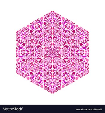 Isolated abstract colorful flower hexagon logo vector image