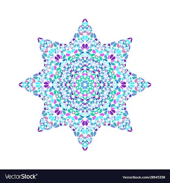 Isolated abstract colorful gemstone ornament star vector image