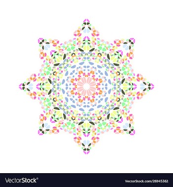 Isolated abstract colorful geometrical gravel vector image
