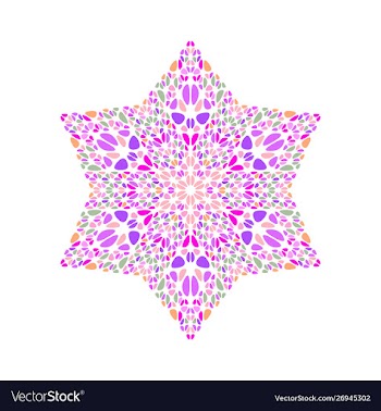 Isolated abstract colorful geometrical stone star vector image
