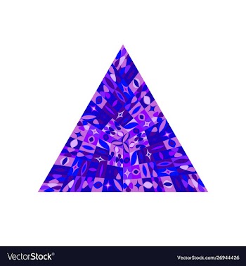 Isolated abstract colorful mosaic pyramid symbol vector image