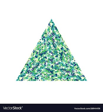 Isolated abstract colorful mosaic triangle logo vector image