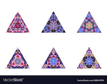Isolated abstract colorful mosaic triangle shape vector image