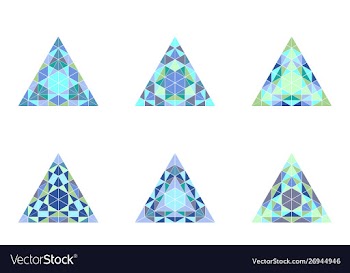 Isolated abstract colorful polygonal geometrical vector image