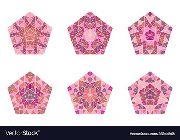 Isolated abstract colorful tiled mosaic ornament vector image