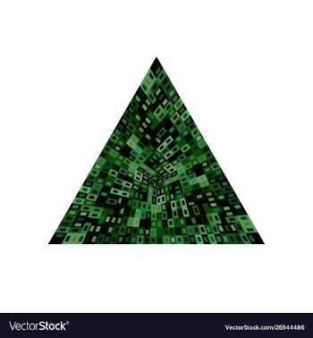 Isolated abstract colorful tiled mosaic polygon vector image
