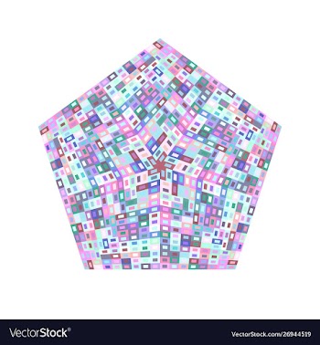 Isolated abstract colorful tiled mosaic polygon vector image