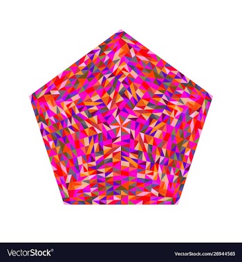 Isolated abstract colorful tiled mosaic polygon vector image