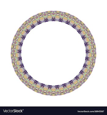 Isolated abstract colorful tiled mosaic round vector image