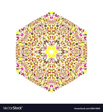 Isolated abstract geometrical colorful floral vector image