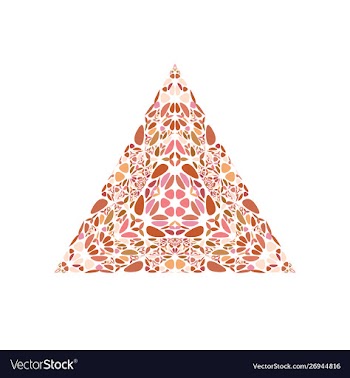 Isolated abstract geometrical floral mosaic vector image