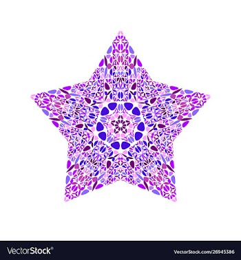 Isolated abstract geometrical flower ornament vector image