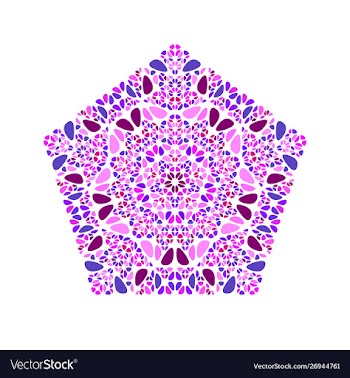 Isolated abstract geometrical gemstone ornament vector image