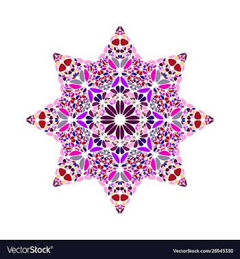 Isolated abstract geometrical gemstone ornament vector image