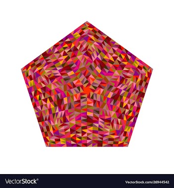 Isolated abstract geometrical mosaic polygon vector image