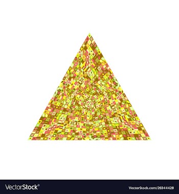 Isolated abstract geometrical mosaic triangle vector image