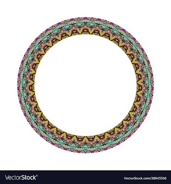 Isolated abstract geometrical tiled mosaic circle vector image