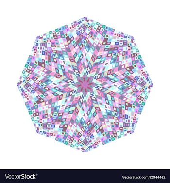 Isolated abstract geometrical tiled mosaic vector image