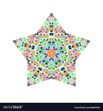 Isolated abstract geometrical triangle ornament vector image