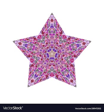 Isolated abstract geometrical triangle pentagram vector image