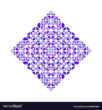 Isolated abstract ornate colorful floral ornament vector image