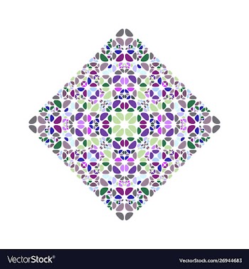 Isolated abstract ornate colorful stone ornament vector image