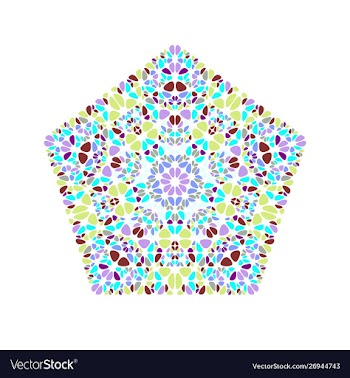 Isolated abstract ornate floral mosaic ornament vector image